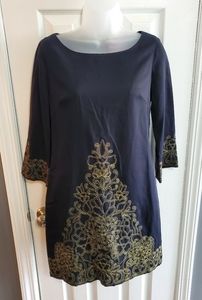 Lilly Pulitzer Black & Gold Mini Dress